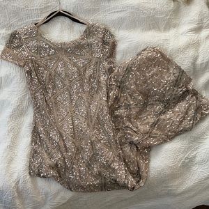 Adrianna Papell Full Sequined Gown